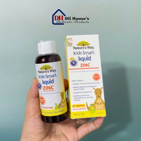 Bổ Sung Kẽm Tăng Đề Kháng Nature’s Way Kids Smart Liquid 100ml - Vitamin Hỗ Trợ Sức Khỏe Cho Trẻ Em 6 Tháng Đến 12 Tuổi