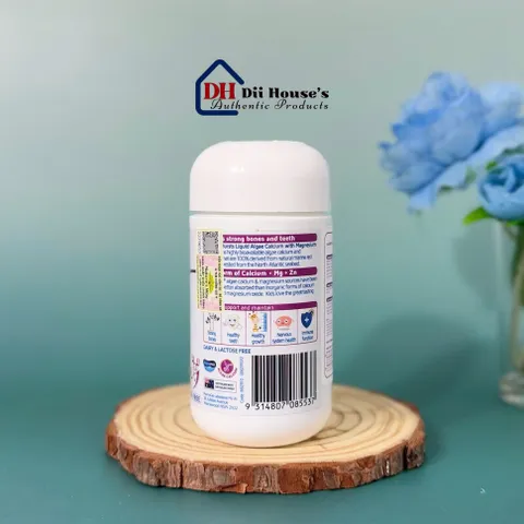 Viên bổ sung canxi Nature's Way Bursts - Canxi từ tảo lỏng với Magie & Kẽm cho trẻ 30 viên, hỗ trợ xương chắc khỏe và phát triển.