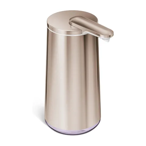 Chiết Xà Phòng Cảm Ứng Tạo Bọt Simplehuman 295ml - Bình Chiết Thép Không Gỉ Chống Thấm Nước, Pin Sạc 3 Tháng, Thiết Kế Tiện Lợi