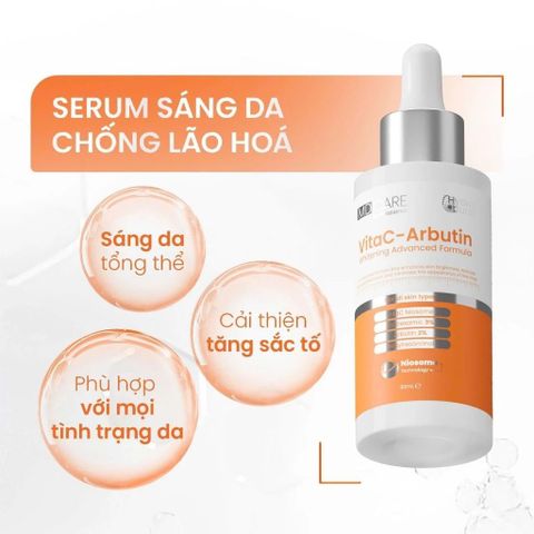 Serum Trắng Da MD CARE VITAC Arbutin - Chống Lão Hóa, Mờ Nám, Thâm Mụn, Cải Thiện Đều Màu Da, 30ml