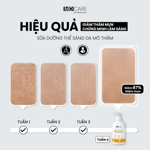 Sữa Dưỡng Thể MD CARE B.R.I.G.H.T Brightening Booster 200ml - Làm Trắng Da, Mờ Thâm, Cung Cấp Độ Ẩm và Chống Lão Hóa