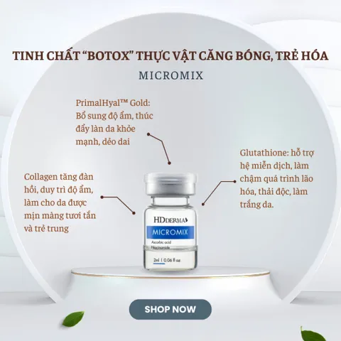 HD DERMA MICROMIX - Tinh Chất Botox Thực Vật Chống Lão Hóa, Căng Bóng và Trẻ Hóa Làn Da - Sản Phẩm Chăm Sóc Da Cao Cấp