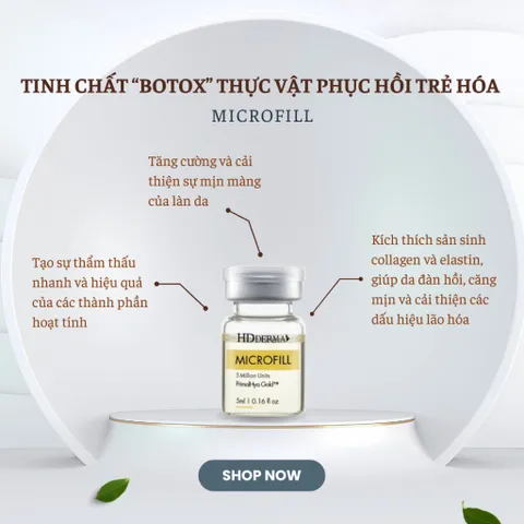 Tinh Chất Botox Thực Vật HD Derma Microfill - Phục Hồi và Trẻ Hóa Làn Da, 15 Năm Kinh Nghiệm Chăm Sóc Da Tiêu Chuẩn Y Khoa