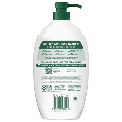 Sữa Tắm Palmolive Naturals 1L Chiết Xuất Hoa Anh Đào - Làm Sạch Dịu Nhẹ & Dưỡng Ẩm Da, Thích Hợp Cho Cả Gia Đình