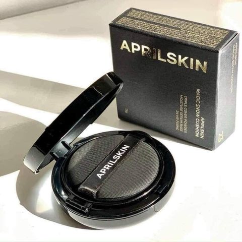 Phấn Nước Aprilskin Black Magic Snow Cushion SPF50+ PA+++ 15g - Phấn Trang Điểm Chống Nắng, Dưỡng Ẩm Cho Da Nhạy Cảm