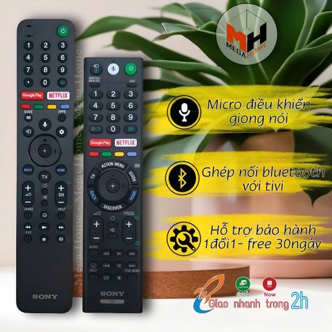Điều Khiển Giọng Nói Sony Smart TV - Remote Tivi Hàng Chính Hãng Tương Thích Tivi Sony 2019-2020, Phím Nhạy, Thiết Kế Nhỏ Gọn