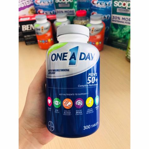One A Day 50+ - Viên Uống Bổ Sung Vitamin Tổng Hợp Cho Nam Giới Trên 50 Tuổi, Giúp Cải Thiện Sức Khỏe và Tăng Cường Năng Lượng 300v