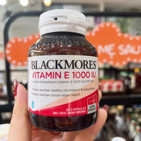 Viên uống Blackmores Vitamin E 1000IU - Bổ sung vitamin E hỗ trợ sức khỏe tim mạch và làm đẹp da - 100 viên