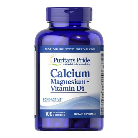 Viên uống bổ xương Puritan's Pride Calcium Magnesium Zinc 100v - Tăng cường sức khỏe xương, hỗ trợ phục hồi xương hiệu quả