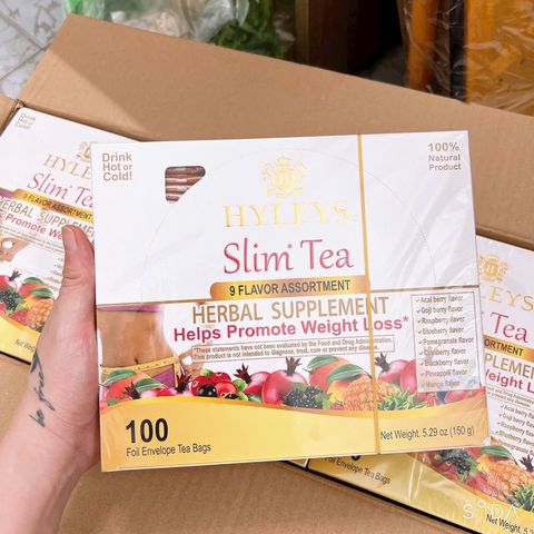 Trà Giảm Cân Slim Tea HYLEYS 42 Gói - Hỗ Trợ Giảm Cân Tự Nhiên, Giúp Duy Trì Vóc Dáng Săn Chắc, Hương Vị Thơm Ngon