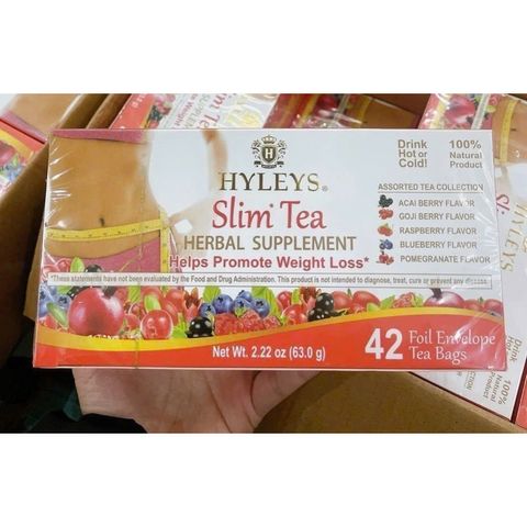 Trà Giảm Cân Slim Tea HYLEYS 42 Gói - Hỗ Trợ Giảm Cân Tự Nhiên, Giúp Duy Trì Vóc Dáng Săn Chắc, Hương Vị Thơm Ngon