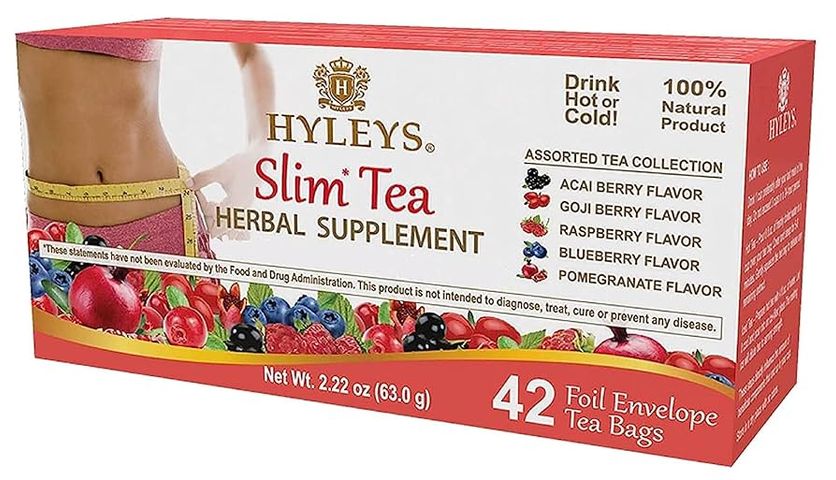 Trà Giảm Cân Slim Tea HYLEYS 42 Gói - Hỗ Trợ Giảm Cân Tự Nhiên, Giúp Duy Trì Vóc Dáng Săn Chắc, Hương Vị Thơm Ngon