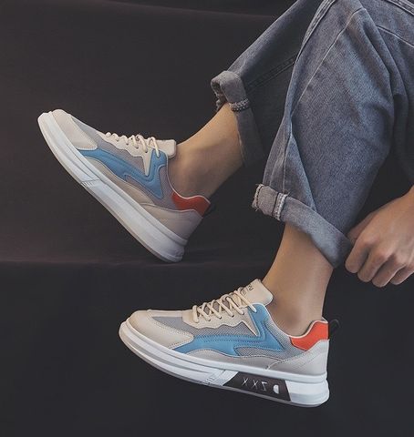 Giày Thể Thao Nam 007 - Sneaker Vải Thoáng Khí Phối Da PU - Đế Cao Su Tổng Hợp - Phong Cách Trẻ Trung, Thời Trang