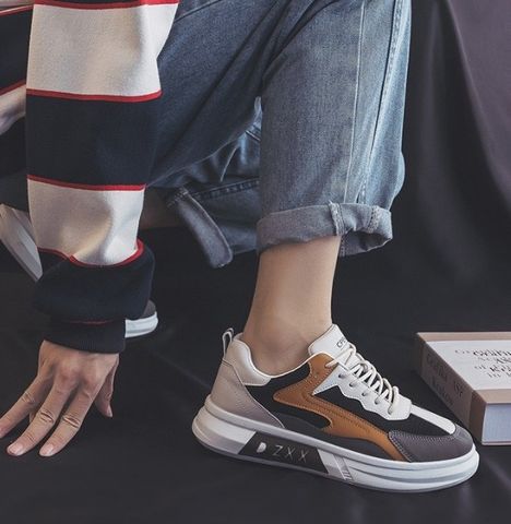 Giày Thể Thao Nam 007 - Sneaker Vải Thoáng Khí Phối Da PU - Đế Cao Su Tổng Hợp - Phong Cách Trẻ Trung, Thời Trang