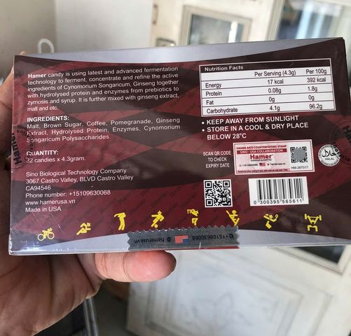 Kẹo Sâm HM USA cờ Mỹ chính hãng, lẻ 2 viên