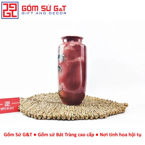 Lọ Hoa Gốm Sứ Hình Phích Loe Vẽ 3D Sắc Chuối - Trang Trí Nhà Cửa Hiện Đại và Sang Trọng từ Gốm Sứ G&T