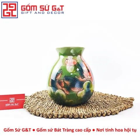 Lọ Hoa Gốm Sứ 3D Sen Phú Quý - Trang Trí Nhà Cửa Sang Trọng và Nghệ Thuật Độc Đáo G&T