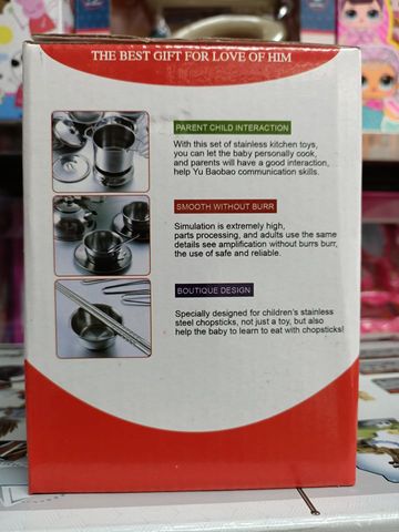 Bộ Đồ Chơi Nấu Ăn Inox 25 Chi Tiết Enpei 091197 - Đồ Chơi Giáo Dục Sáng Tạo Cho Trẻ Em Từ 3 Tuổi