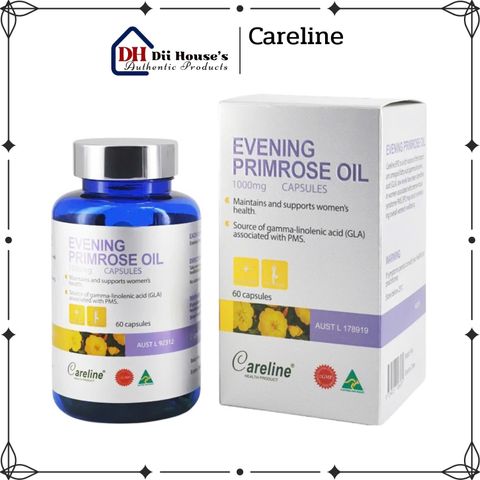 Dầu Hoa Anh Thảo Careline 1000mg - Viên Uống Làm Đẹp Da, Cân Bằng Nội Tiết Tố Nữ, Hỗ Trợ Sức Khỏe Tổng Thể 60 Viên