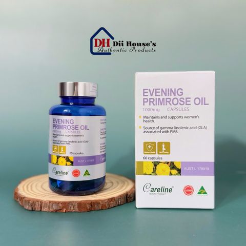 Dầu Hoa Anh Thảo Careline 1000mg - Viên Uống Làm Đẹp Da, Cân Bằng Nội Tiết Tố Nữ, Hỗ Trợ Sức Khỏe Tổng Thể 60 Viên