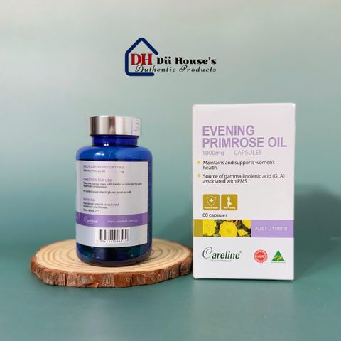 Dầu Hoa Anh Thảo Careline 1000mg - Viên Uống Làm Đẹp Da, Cân Bằng Nội Tiết Tố Nữ, Hỗ Trợ Sức Khỏe Tổng Thể 60 Viên