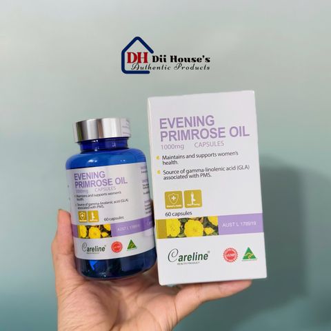Dầu Hoa Anh Thảo Careline 1000mg - Viên Uống Làm Đẹp Da, Cân Bằng Nội Tiết Tố Nữ, Hỗ Trợ Sức Khỏe Tổng Thể 60 Viên
