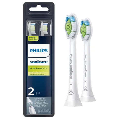 Đầu bàn chải điện Philips Sonicare W DiamondClean Replacement Brush Heads hộp 2 cái [Hàng Mỹ]