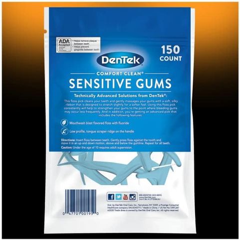 Tăm chỉ nha khoa DenTek Sensitive Gums gói 150 cây