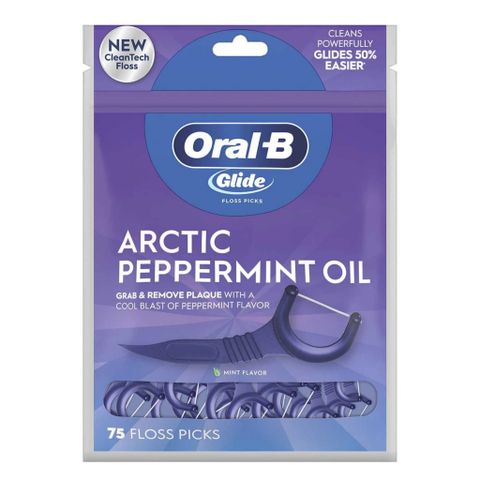 Tăm chỉ nha khoa Oral-B Glide Arctic Peppermint Oil gói 75 cây [Hàng Mỹ]