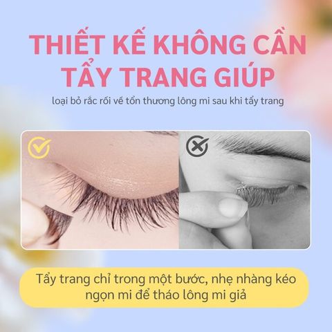 Mi Giả Cụm Tự Dính Không Cần Keo Mlen Diary - Độ Dài 9-14mm, Kiểu Dáng Tự Nhiên, Phù Hợp Makeup Hằng Ngày, Chất liệu Nhẹ êm