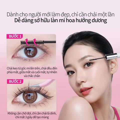 Mi Giả Cụm Tự Dính Không Cần Keo Mlen Diary - Độ Dài 9-14mm, Kiểu Dáng Tự Nhiên, Phù Hợp Makeup Hằng Ngày, Chất liệu Nhẹ êm