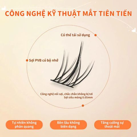 Set Mi Giả Hoa Hướng Dương Anime ELYZZA - Mi Tách Sợi Tái Sử Dụng Kèm Nhíp, Keo Dán - Dễ Dàng Làm Đẹp Cho Đôi Mắt Cuốn Hút