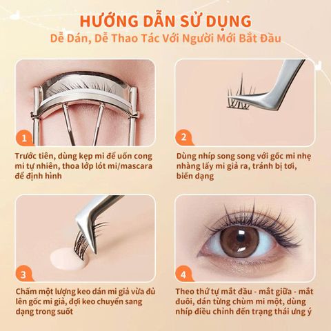 Set Mi Giả Hoa Hướng Dương Anime ELYZZA - Mi Tách Sợi Tái Sử Dụng Kèm Nhíp, Keo Dán - Dễ Dàng Làm Đẹp Cho Đôi Mắt Cuốn Hút