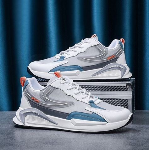 Giày Thể Thao Nam Mã 0016 Da PU Phối Màu Đen Xám Thời Trang - Sneaker Đế Bằng Thoải Mái Phong Cách Năng Động