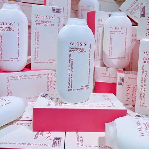 Dưỡng Thể Trắng Da Ngày Đêm Whisis Premium - Lotion Collagen & Men Gạo 200ml/300ml, Làm Sáng Da & Cấp Ẩm Tối Ưu, Hàn Quốc