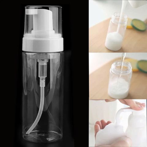 Chai Đựng Mỹ Phẩm PET 150ml - Bàn Chải Massage Tạo Bọt Chất Liệu An Toàn - Tiện Ích Làm Sạch Da Mặt Tại Nhà