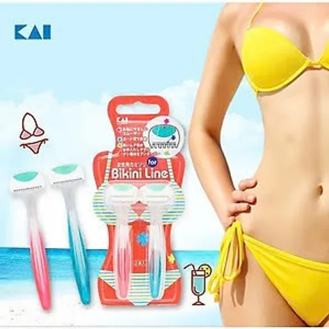 Set 2 Dao Cạo Bikini KAI Nhật Bản - Thép Không Gỉ, An Toàn và Hiệu Quả - Chăm Sóc Da Nhạy Cảm Mùa Hè