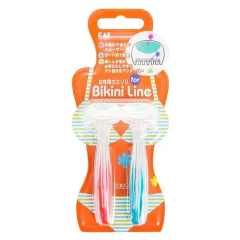 Set 2 Dao Cạo Bikini KAI Nhật Bản - Thép Không Gỉ, An Toàn và Hiệu Quả - Chăm Sóc Da Nhạy Cảm Mùa Hè