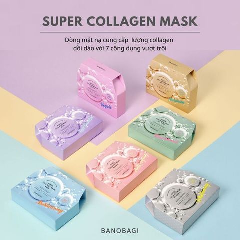 Mặt Nạ Giấy Banobagi Super Collagen 30ml - Dưỡng Da Chuyên Sâu, Chống Lão Hóa, Làm Trắng Da, Chính Hãng Hàn Quốc