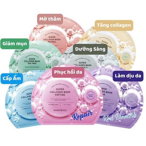 Mặt Nạ Giấy Banobagi Super Collagen 30ml - Dưỡng Da Chuyên Sâu, Chống Lão Hóa, Làm Trắng Da, Chính Hãng Hàn Quốc