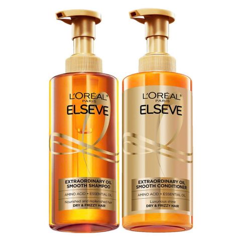 Bộ Dầu Gội Dưỡng Tóc L'Oreal Paris Extraordinary Oil Smooth 440ml - Giúp Tóc Suôn Mượt & Ngăn Tình Trạng Tóc Chẻ Ngọn
