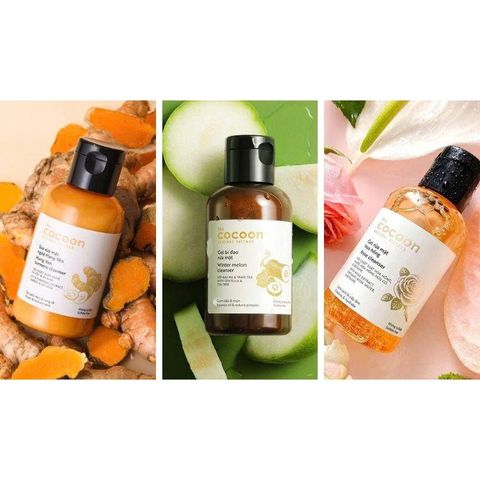 Gel Rửa Mặt Cocoon Chiết Xuất Hoa Hồng & Nghệ - Sáng Mịn, Ẩm Mượt, Gel 140ml & 310ml Chăm Sóc Da Mặt
