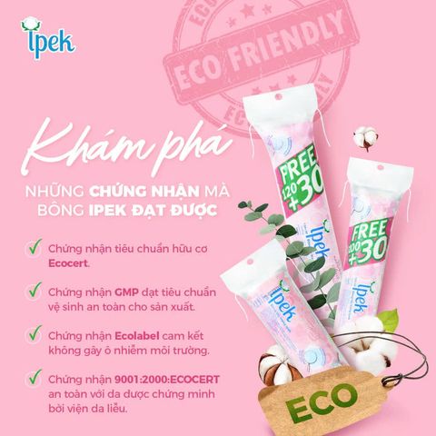 Bông Tẩy Trang IPEK Klasik 150 Miếng - Bông 100% Cotton Tự Nhiên, An Toàn Cho Da, Sản Phẩm Chính Hãng Thổ Nhĩ Kỳ - Nana Shop