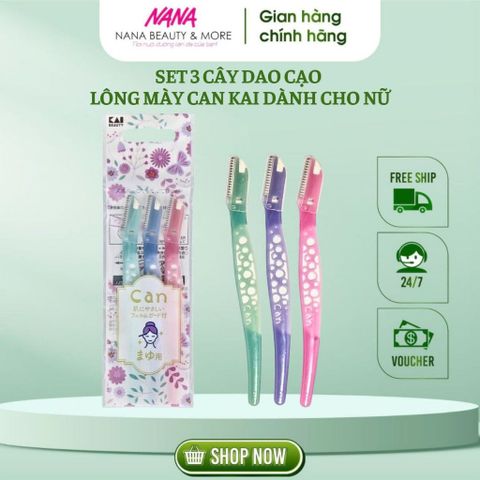 Set 3 dao cạo lông mày & mặt KAI CAN For Women Face - Nana Shop