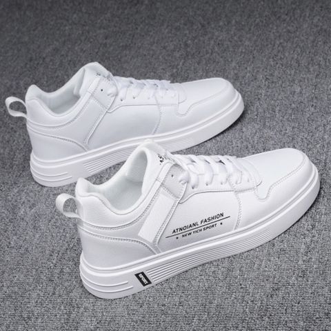 Giày Nam Da PU 0012 Thời Trang - Sneakers Đế Cao Su Êm Nhẹ, Có Màu Trắng Và Xanh, Phong Cách Thể Thao Năng Động