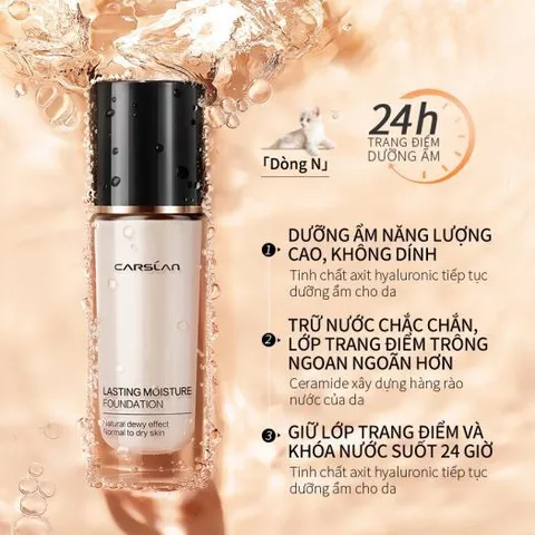 Kem Nền Carslan Dạng Lỏng Kiểm Soát Dầu Chống Thấm Nước Suốt 24h - Trang Điểm Tự Nhiên 30g - Nana Shop