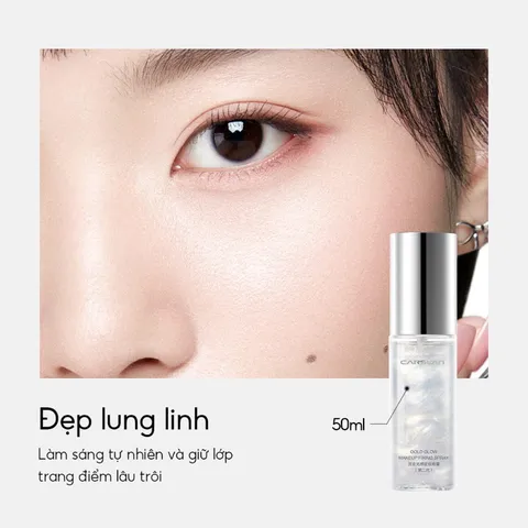 Xịt Khoá Nền Trang Điểm CARSLAN Lâu Trôi Kiểm Soát Dầu 50ml - Xịt Khoáng Dưỡng ẩm, Bảo Vệ Lớp Trang Điểm Tối Ưu