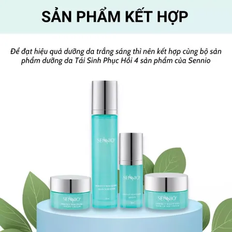 Kem Dưỡng Đêm SENNIO Whitening Night Cream 30g - Dưỡng Trắng, Tái Tạo, Phục Hồi Da - Sản Phẩm Hàn Quốc Chất Lượng Cao