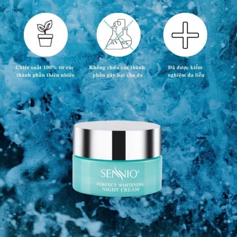 Kem Dưỡng Đêm SENNIO Whitening Night Cream 30g - Dưỡng Trắng, Tái Tạo, Phục Hồi Da - Sản Phẩm Hàn Quốc Chất Lượng Cao