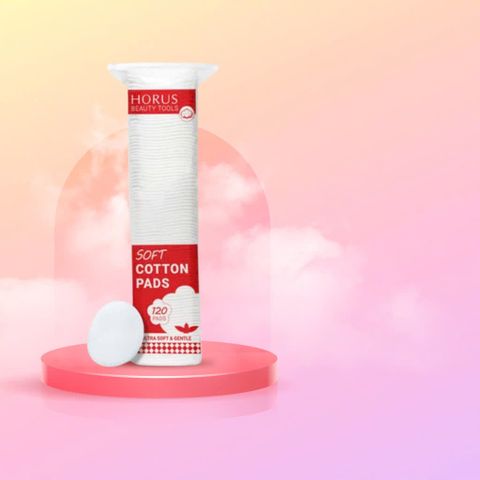 Bông Tẩy Trang Horus Soft Cotton Pads 120 Miếng - Chất Liệu Tự Nhiên, An Toàn Cho Da Nhạy Cảm - Giúp Làm Sạch Trang Điểm Hiệu Quả